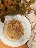 Risotto ai funghi porcini mantecato in salsa di noci (veg)