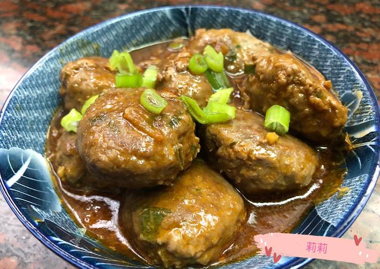 Rahasia Bikin Bola-bola daging bumbu kecap 牛肉獅子頭 Anti Gagal