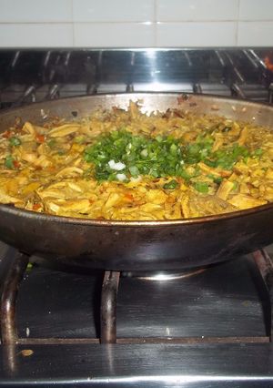 Una foto de Mondongo con arroz