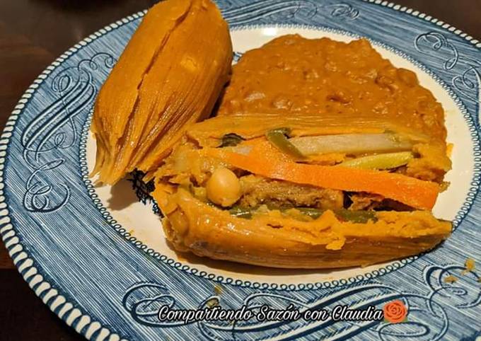 Tamales de puerco🌺 Receta de Compartiendo sazón con Claudia 🌹.- Cookpad