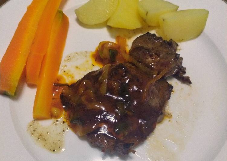 Steak Daging Sapi ala Resto & Holyc*w