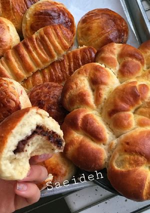 عکسی از دستور نان مغزدار شکلاتی