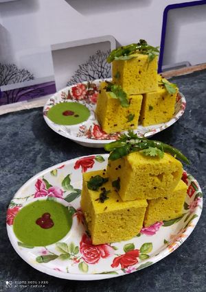 গুজরাটি ধোকলা (gujrati dhokla recipe in bengali) রেসিপির প্রধান ছবি