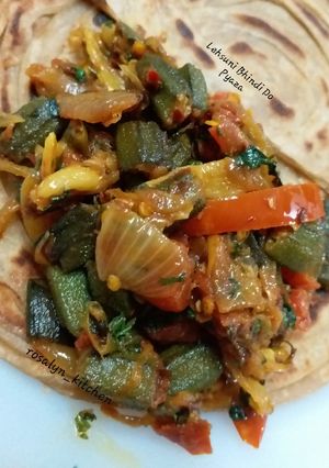 A picture of Lehsuni Bhindi Do Pyaza.