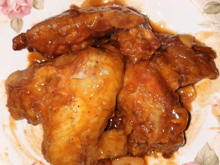 Resep Chicken wings Saos Pedas, Enak