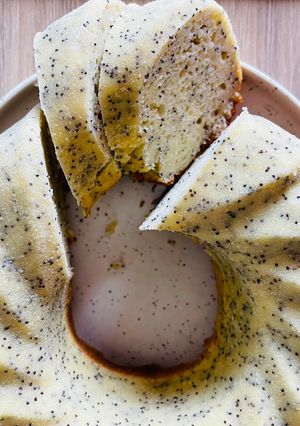 Une photo de Moelleux au lemon curd sans sucre