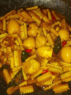Foto resep Oseng Janggel (Jagung Muda) Telur Puyuh Kecap