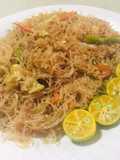 Filipino Pancit Bihon Guisado - Rice Vermicelli Noodles Stir Fry