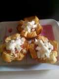 Canastas de pan tajado rellenas