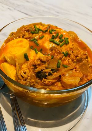 รูปของ บะหมี่ไข่ซุปกิมจิ