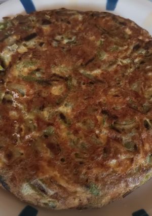Una foto de Tortilla de porotos verdes