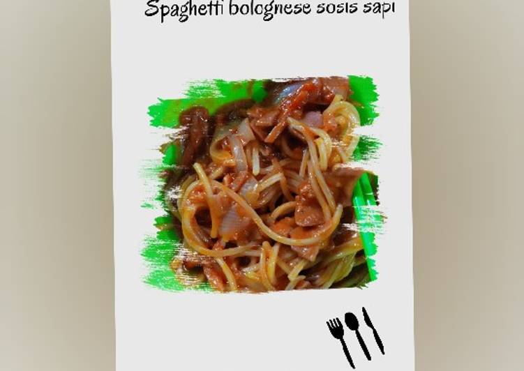 Spaghetti bolognese sosis sapi