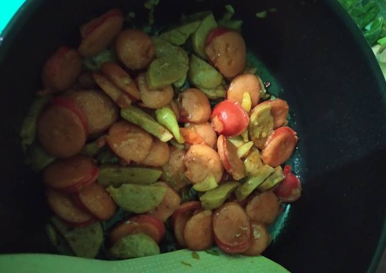 Sosis bakso pedas manis ala anak kost