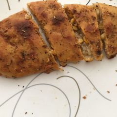A picture of Garlic corn bread.