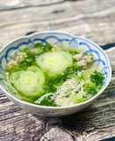 Canh Cải Thìa Nấu Nấm Thịt