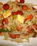 ARROZ Jazmín INTEGRAL CON SALCHICHAS. JON STYLE