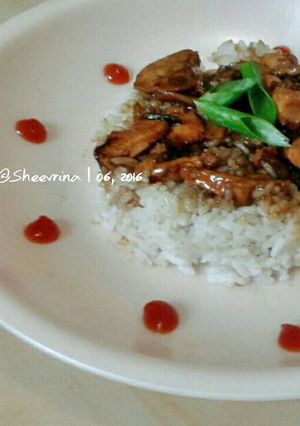 Foto resep Nasi Tim Ayam Teriyaki