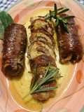 Involtini di vitello al forno con un ripieno di zucchine