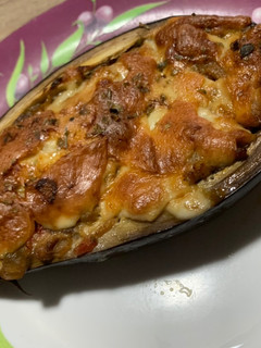 Una foto de Berenjena rellena