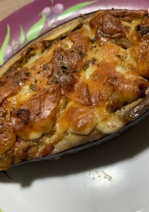 Una foto de Berenjena rellena