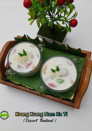 Foto resep Krong Krang Nam Ka Ti (Dessert Thailand)