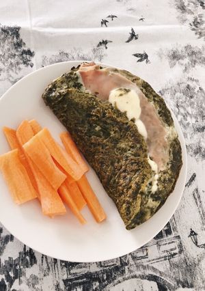 Una foto de Omelette de espinaca
