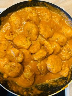 Una foto de Filetes rusos en salsa de cebolla