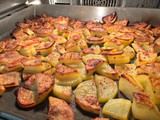 Patatas al horno con vino blanco