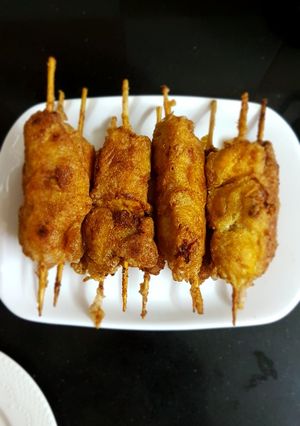 A picture of Kathi kebab.