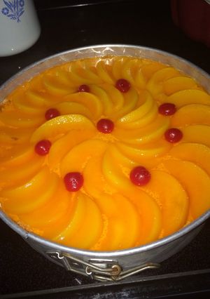 Una foto de Gelatina de queso y caramelo 