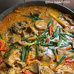 A picture of Jangan Tewel Iga Sapi (sayur lodeh nangka muda).