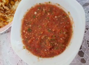 صورة لوصفة صلصه الدقوس الباردة