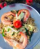 Mì xào tôm (ăn xế)