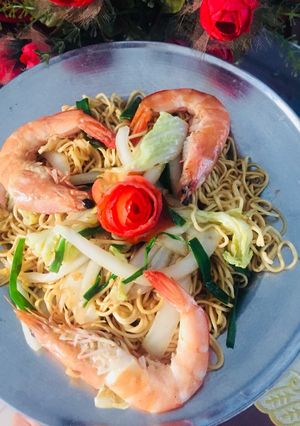 Hình của món Mì xào tôm (ăn xế).