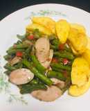 Salteado de Vainitas con Papas al Horno!!