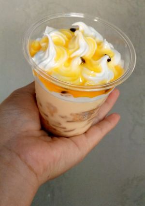 Una foto de Pie de parchita cremoso
