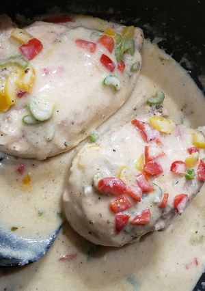 A picture of Creamy Tuscan chicken.