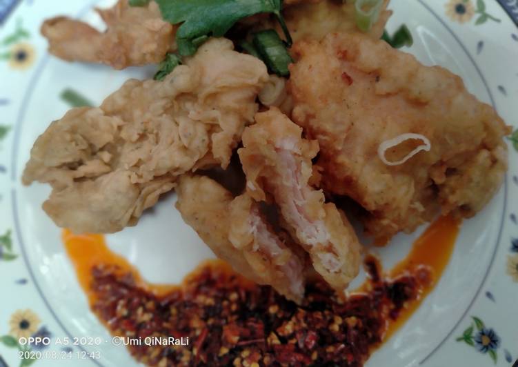 Fried chicken fillet bumbu rempah