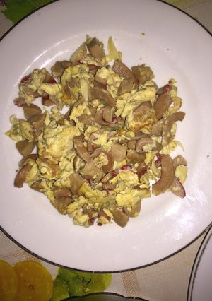 Foto resep Orak arek telor, sosis dan baso