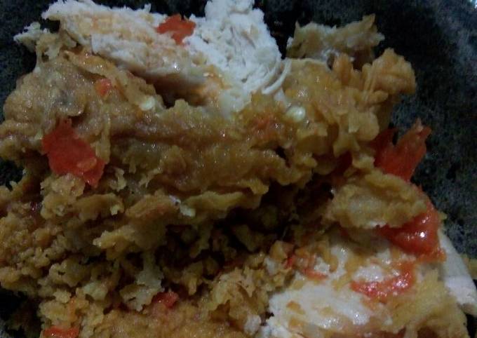 Ayam geprek super simple ala anak kos