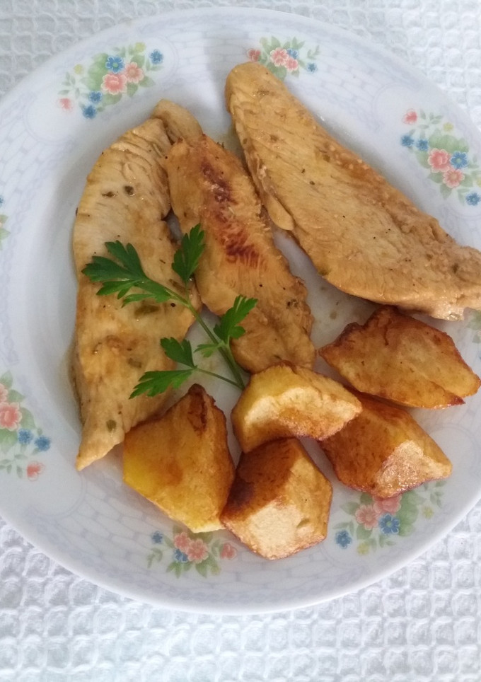Una foto de Pechuga de pollo marinada