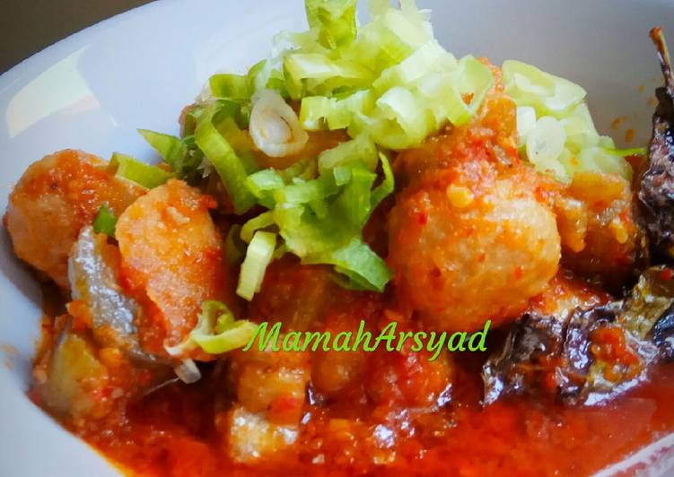 Terong bakso balado