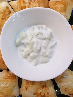 India samosa raitával recept fotója
