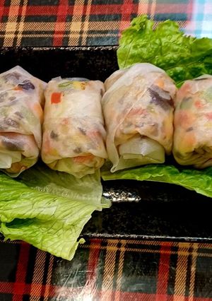 Hình của món Bánh tráng lụi chấm mắm me.
