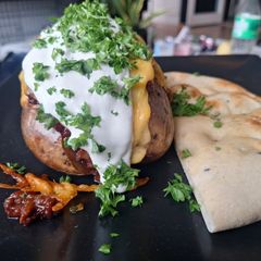 A picture of Loaded Double baked potato.