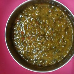 Tuar Dal with methi leaves A picture of Tuar Dal with methi leaves.