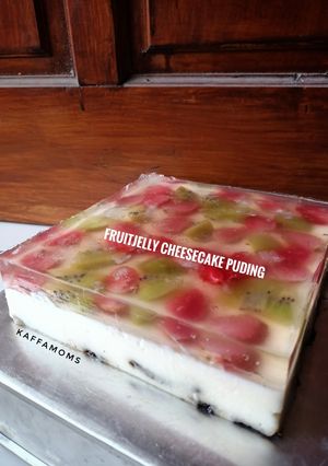 Foto resep Fruit jelly cheesecake oreo puding