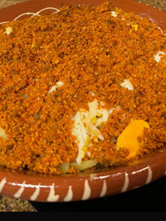 Foto de Bacalhau com broa e pimentos