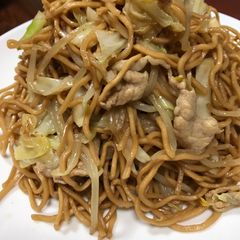 Yakisoba (Japanese stir fry noodles) A picture of Yakisoba (Japanese stir fry noodles).