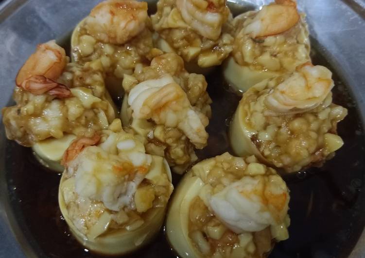 Cara Menyiapkan Tim tahu udang yang enak